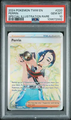 Pokemon Perrin 220/167 Twilight Masquerade Special Illustration Rare Holo PSA 10 - Image 1