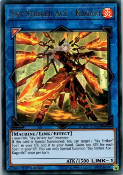 Yugioh Sky Striker Ace - Kagari DUOV-EN060 1st Edition Ultra Rare NM - Image 1