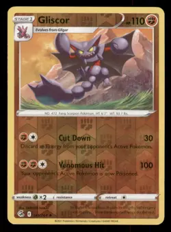 Gliscor SWSH08: Fusion Strike #141/264 Uncommon Reverse Holo Pokemon LP - Image 1