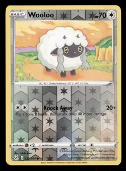 Wooloo (222) SWSH08: Fusion Strike #222/264 Common Reverse Holo Pokemon LP - Image 1