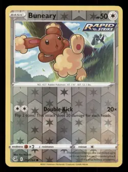 Buneary SWSH08: Fusion Strike #212/264 Common Reverse Holo Pokemon LP - Image 1
