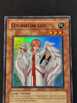 Yugioh TCG - 1x Counselor Lily - TDGS-EN081 - NM - 1st Edition - Super Rare 2008 - Image 5