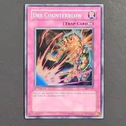 Yugioh TCG - Des Counterblow - AST-107 - LP - Common - 1st Ed, Vintage Trap 2004 - Image 2