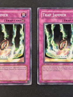 Yugioh TCG - 2x Trap Jammer 1x 1st Ed. - SD1-EN027 - LP - Dragon's Roar Common - Image 5