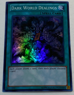 Yugioh - 1x Dark World Dealings - Super Rare - LCJW-EN251 - 1st Ed - NM 2013 - Image 1