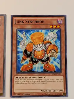 Yugioh TCG - 3x Junk Synchron 2x 5DS1-EN011 + SDSE-EN004 - NM/LP - 1st Edition - Image 4
