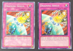 Yugioh TCG - 2x Draining Shield - SDRL-EN037 + BP02-EN181 - LP/NM - 1st Ed, 2013 - Image 1