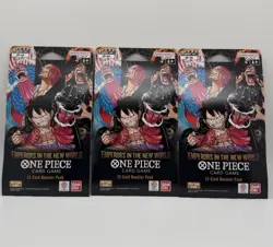 One Piece OP-09 Emperors In The New World 12-Card Sleeved Booster Pack Lot of 3 - Image 1