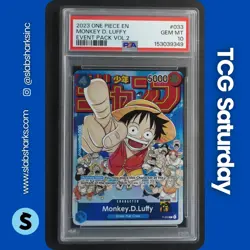 2023 ONE PIECE PROMO EVENT PACK VOL. 2 #P-033 MONKEY D. LUFFY PSA 10 - Image 1