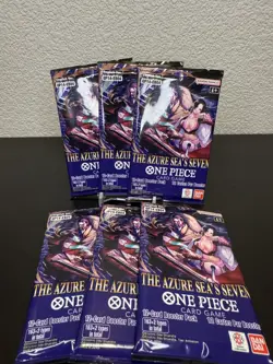 Sealed One Piece OP14 The Azure Sea's Seven Booster Pack x 6 Lot - Image 1