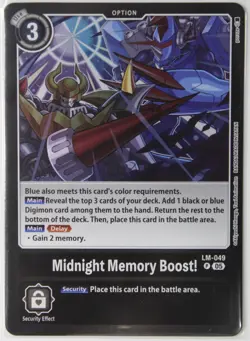 Midnight Memory Boost! LM-049 P Foil NEW Limited Card P@ck Billion Bullet - Image 1