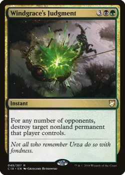 Windgrace's Judgment Commander 2018 NM Black Green Rare MAGIC CARD ABUGames - Image 1
