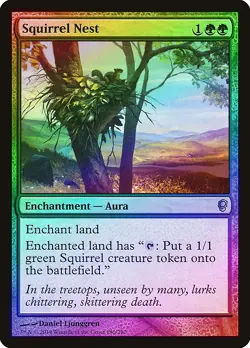 Squirrel Nest FOIL Conspiracy NM Green Uncommon MAGIC GATHERING CARD ABUGames - Image 1
