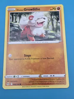 Pokemon Lost Origin Hisuian Growlithe Common Card 083/196 NM - Image 1