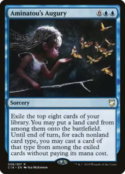 Aminatou's Augury Commander 2018 NM Blue Rare MAGIC GATHERING CARD ABUGames - Image 1