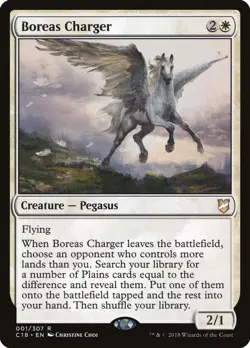 Boreas Charger Commander 2018 NM White Rare MAGIC THE GATHERING CARD ABUGames - Image 1