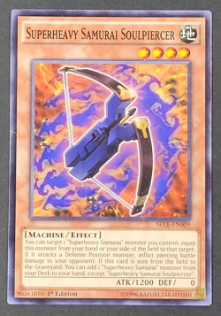 Yugioh TCG - Superheavy Samurai Soulpiercer - DRLG-EN009 - 1st - NM/LP - 2014 - Image 1
