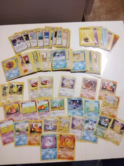 168 Vintage Pokemon Card Lot 1999 WOTC Base Jungle Fossil Common Uncommon LP-HP - Image 1