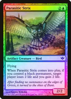 Parasitic Strix FOIL Conflux NM Artifact Blue Common MAGIC MTG CARD ABUGames - Image 1