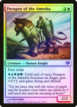 Paragon of the Amesha FOIL Conflux NM White Uncommon MAGIC MTG CARD ABUGames - Image 1