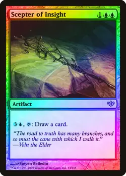 Scepter of Insight FOIL Conflux NM Artifact Blue Rare MAGIC MTG CARD ABUGames - Image 1