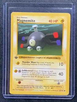 Pokemon Card Magnemite 1st Edition 1999 53/102 - Image 1