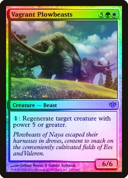 Vagrant Plowbeasts FOIL Conflux NM White Green Uncommon MAGIC CARD ABUGames - Image 1