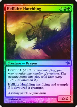 Hellkite Hatchling FOIL Conflux NM Red Green Uncommon MAGIC MTG CARD ABUGames - Image 1