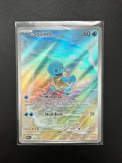 Pokemon TCG Squirtle 170/165 Scarlet & Violet 151 Illustration Rare Holo Card - Image 1