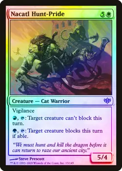 Nacatl Hunt-Pride FOIL Conflux NM White Uncommon MAGIC GATHERING CARD ABUGames - Image 1