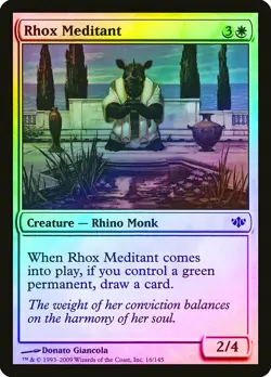 Rhox Meditant FOIL Conflux NM White Common MAGIC THE GATHERING CARD ABUGames - Image 1