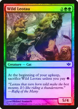 Wild Leotau FOIL Conflux NM Green Common MAGIC THE GATHERING MTG CARD ABUGames - Image 1