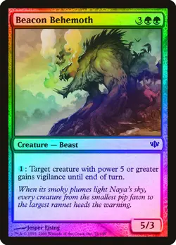Beacon Behemoth FOIL Conflux NM Green Common MAGIC THE GATHERING CARD ABUGames - Image 1
