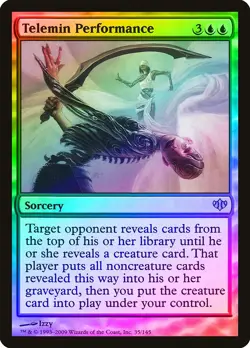 Telemin Performance FOIL Conflux HEAVILY PLD Blue Rare MAGIC MTG CARD ABUGames - Image 1