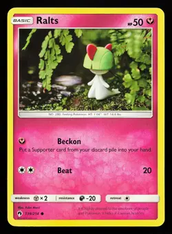 Ralts 139/214 Common Lost Thunder Pokemon Card - Image 1