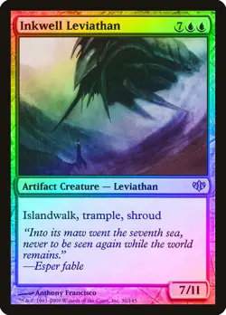 Inkwell Leviathan FOIL Conflux HEAVILY PLD Artifact Blue Rare MTG CARD ABUGames - Image 1