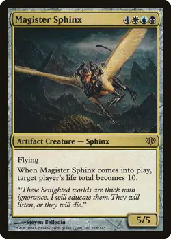Magister Sphinx Conflux PLD Artifact White Blue Black Rare MTG CARD ABUGames - Image 1