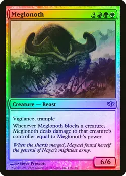 Meglonoth FOIL Conflux HEAVILY PLD White Red Green Rare MAGIC MTG CARD ABUGames - Image 1