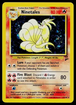 Pokemon Card - Ninetales Base Set 2 13/130 Holo Rare - Image 1