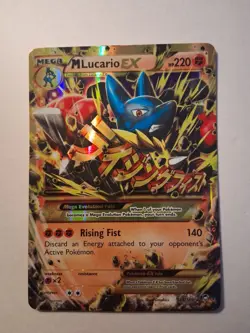Pokemon TCG M Lucario EX Holo Full Art Ultra Rare Card Furious Fists - Image 1