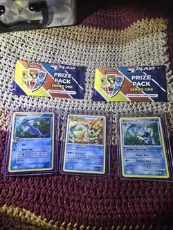 Vaporeon Lot Mix of Vaporeon Cards and Play! Sealed Packs - Image 2