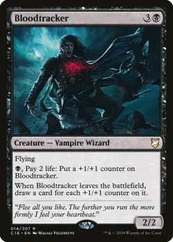 Bloodtracker Commander 2018 NM Black Rare MAGIC THE GATHERING CARD ABUGames - Image 1