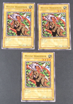 Yugioh TCG - 3x Mystic Horseman - MRD-076 - LP/NM - 1st - Vintage Metal Raiders - Image 1