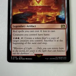 Wizards of the Coast The Fire Crystal Final Fantasy Artifact Rare Red 135 - Image 4