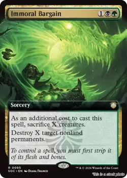 Immoral Bargain (Extended Art) [SOC - 95] - NM TCG MTG - Image 1