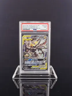2019 POKEMON SM BLACK STAR PROMO #SM168 FULL ART/PIKACHU & ZEKROM GX PSA 9 - Image 1