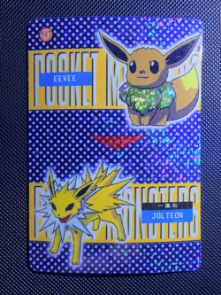 Pokemon Card - Eevee & Jolteon #587 - Vending Machine - Holo Prism - Image 1