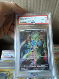 Pokemon SV05: Temporal Forces Bronzor Illustration Rare Holo PSA 10 170/162 - Image 1