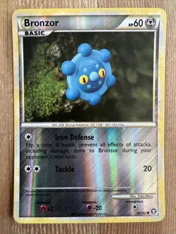 Pokemon TCG Bronzor Triumphant 58/102 Reverse Holo Common LP - Image 1