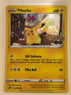 Pikachu SWSH234 Holo Promo Sword & Shield Promo Pokemon NM - Image 1